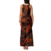 Polynesian Turtle Valentine Family Matching Tank Maxi Dress and Hawaiian Shirt You And Me Orange Hibiscus Heart LT01 - Polynesian Pride