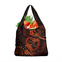 Polynesian Turtle Valentine Grocery Bag You And Me Orange Hibiscus Heart