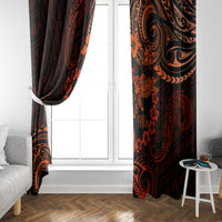 Polynesian Turtle Valentine Window Curtain You And Me Orange Hibiscus Heart LT01 - Polynesian Pride