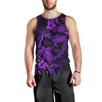 Polynesian Turtle Valentine Men Tank Top You And Me Purple Hibiscus Heart LT01 - Polynesian Pride