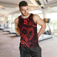 Polynesian Turtle Valentine Men Tank Top You And Me Red Hibiscus Heart LT01 Red - Polynesian Pride