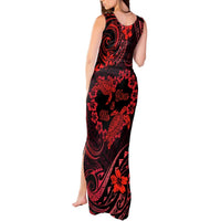 Polynesian Turtle Valentine Tank Maxi Dress You And Me Red Hibiscus Heart LT01 - Polynesian Pride