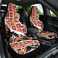 Hawaii Japanese Culture Black Car Seat Cover Spring Cranes Aloha Pattern