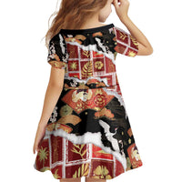Hawaii Japanese Culture Black Family Matching Puletasi and Hawaiian Shirt Spring Cranes Aloha Pattern