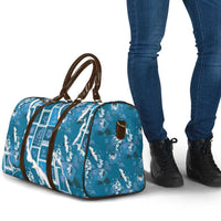 Hawaii Japanese Culture Blue Travel Bag Spring Cranes Aloha Pattern
