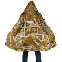 Hawaii Japanese Culture Gold Cloak Spring Cranes Aloha Pattern