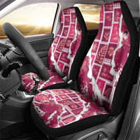 Hawaii Japanese Culture Pink Car Seat Cover Spring Cranes Aloha Pattern