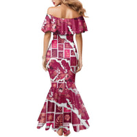 Hawaii Japanese Culture Pink Mermaid Dress Spring Cranes Aloha Pattern LT01 - Polynesian Pride