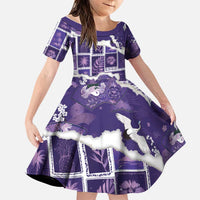 Hawaii Japanese Culture Purple Family Matching Mermaid Dress and Hawaiian Shirt Spring Cranes Aloha Pattern
