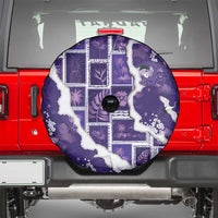 Hawaii Japanese Culture Purple Spare Tire Cover Spring Cranes Aloha Pattern