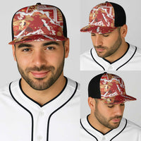 Hawaii Japanese Culture Red Baseball Net Cap Spring Cranes Aloha Pattern