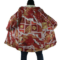 Hawaii Japanese Culture Red Cloak Spring Cranes Aloha Pattern