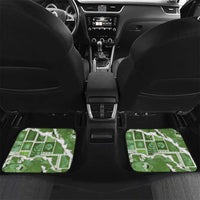 Hawaii Japanese Culture Sage Green Car Mats Spring Cranes Aloha Pattern