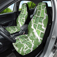 Hawaii Japanese Culture Sage Green Car Seat Cover Spring Cranes Aloha Pattern LT01 - Polynesian Pride