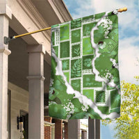 Hawaii Japanese Culture Sage Green Garden Flag Spring Cranes Aloha Pattern