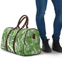 Hawaii Japanese Culture Sage Green Travel Bag Spring Cranes Aloha Pattern