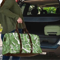 Hawaii Japanese Culture Sage Green Travel Bag Spring Cranes Aloha Pattern