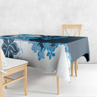 Blue Hibiscus Plumeria Floral Tablecloth - Polynesian Pride