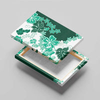 Green Hibiscus Plumeria Floral Canvas Wall Art - Polynesian Pride