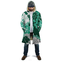 Green Hibiscus Plumeria Floral Cloak - Polynesian Pride