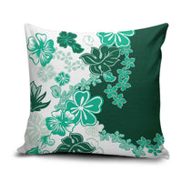Green Hibiscus Plumeria Floral Pillow Cover LT01 Green - Polynesian Pride