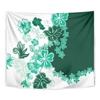 Green Hibiscus Plumeria Floral Tapestry LT01 - Polynesian Pride