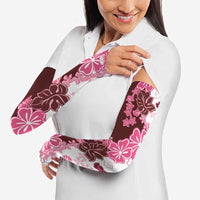 Pink Hibiscus Plumeria Floral Arm Sleeves - Polynesian Pride