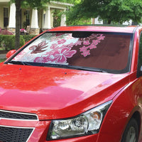 Pink Hibiscus Plumeria Floral Auto Sun Shade - Polynesian Pride