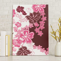 Pink Hibiscus Plumeria Floral Canvas Wall Art - Polynesian Pride