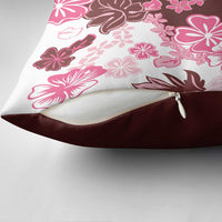 Pink Hibiscus Plumeria Floral Pillow Cover LT01 - Polynesian Pride