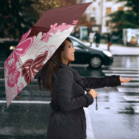 Pink Hibiscus Plumeria Floral Umbrella - Polynesian Pride