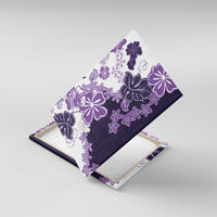 Purple Hibiscus Plumeria Floral Canvas Wall Art - Polynesian Pride