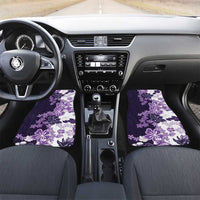 Purple Hibiscus Plumeria Floral Car Mats - Polynesian Pride