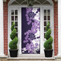 Purple Hibiscus Plumeria Floral Door Cover - Polynesian Pride