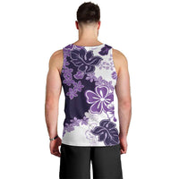 Purple Hibiscus Plumeria Floral Men Tank Top - Polynesian Pride