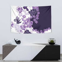 Purple Hibiscus Plumeria Floral Tapestry LT01 - Polynesian Pride