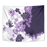 Purple Hibiscus Plumeria Floral Tapestry LT01 - Polynesian Pride