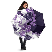 Purple Hibiscus Plumeria Floral Umbrella - Polynesian Pride