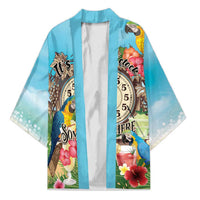 Personalized It's 5 o'clock Somewhere Kimono Hawaiian Tropical Parrots - Polynesian Pride