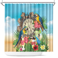 It's 5 o'clock Somewhere Shower Curtain Hawaiian Tropical Parrots - Polynesian Pride