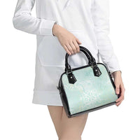 Polynesian Tiare Monstera Seafoam Green Shoulder Handbag Liquid Style - Polynesian Pride