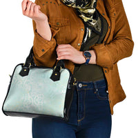 Polynesian Tiare Monstera Seafoam Green Shoulder Handbag Liquid Style - Polynesian Pride
