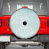 Polynesian Tiare Monstera Seafoam Green Spare Tire Cover Liquid Style - Polynesian Pride