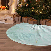 Polynesian Tiare Monstera Seafoam Green Tree Skirt Liquid Style - Polynesian Pride