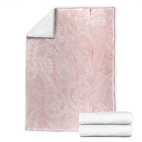 Polynesian Tiare Monstera Soft Pink Blanket Liquid Style - Polynesian Pride