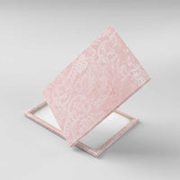 Polynesian Tiare Monstera Soft Pink Canvas Wall Art Liquid Style - Polynesian Pride