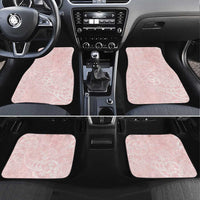 Polynesian Tiare Monstera Soft Pink Car Mats Liquid Style - Polynesian Pride