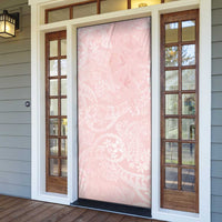 Polynesian Tiare Monstera Soft Pink Door Cover Liquid Style - Polynesian Pride