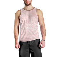Polynesian Tiare Monstera Soft Pink Men Tank Top Liquid Style - Polynesian Pride