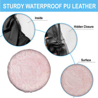 Polynesian Tiare Monstera Soft Pink Spare Tire Cover Liquid Style - Polynesian Pride